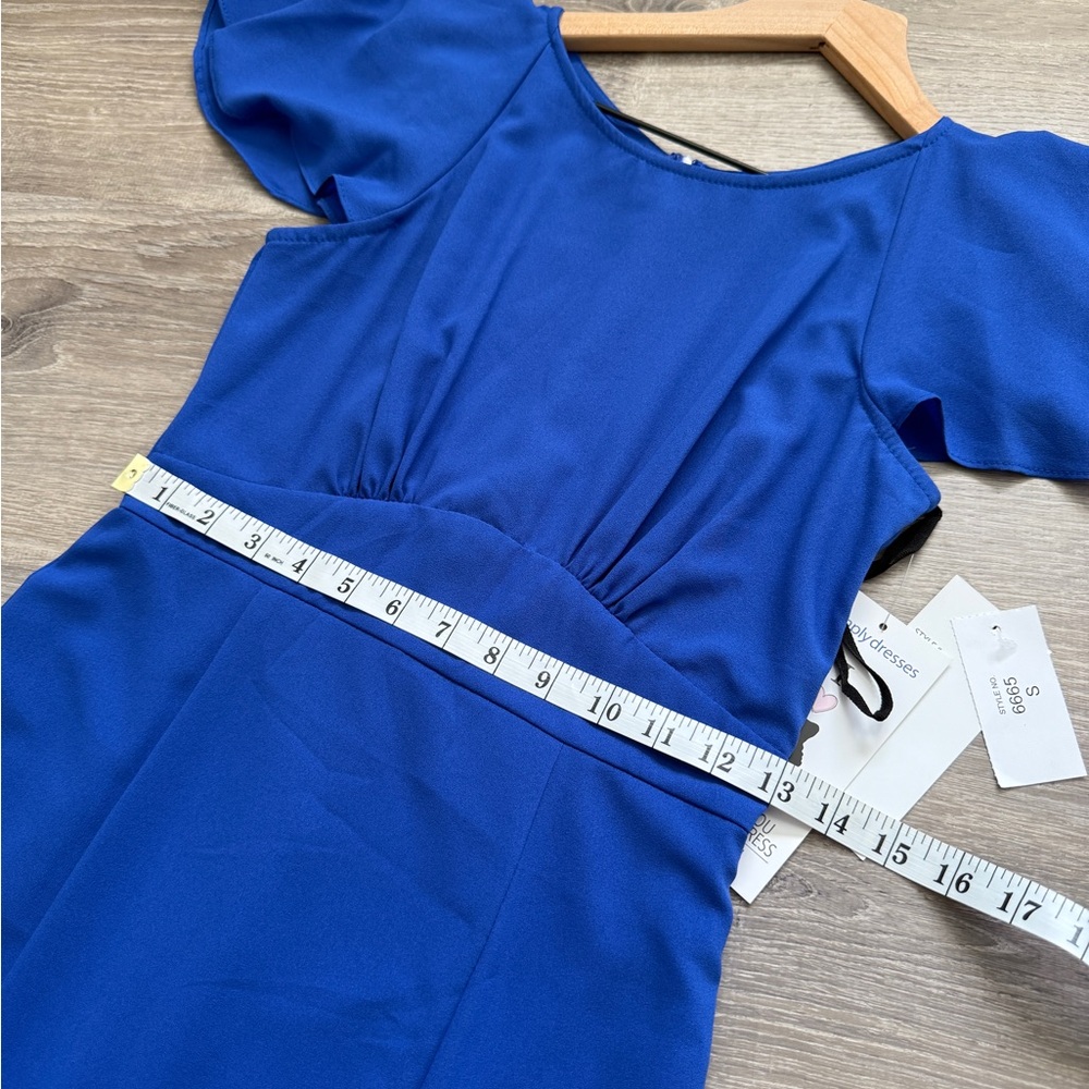 Maria Bonita Maxi Elegant Blue Women's Dress-size S-NWT - Picture 7 of 10